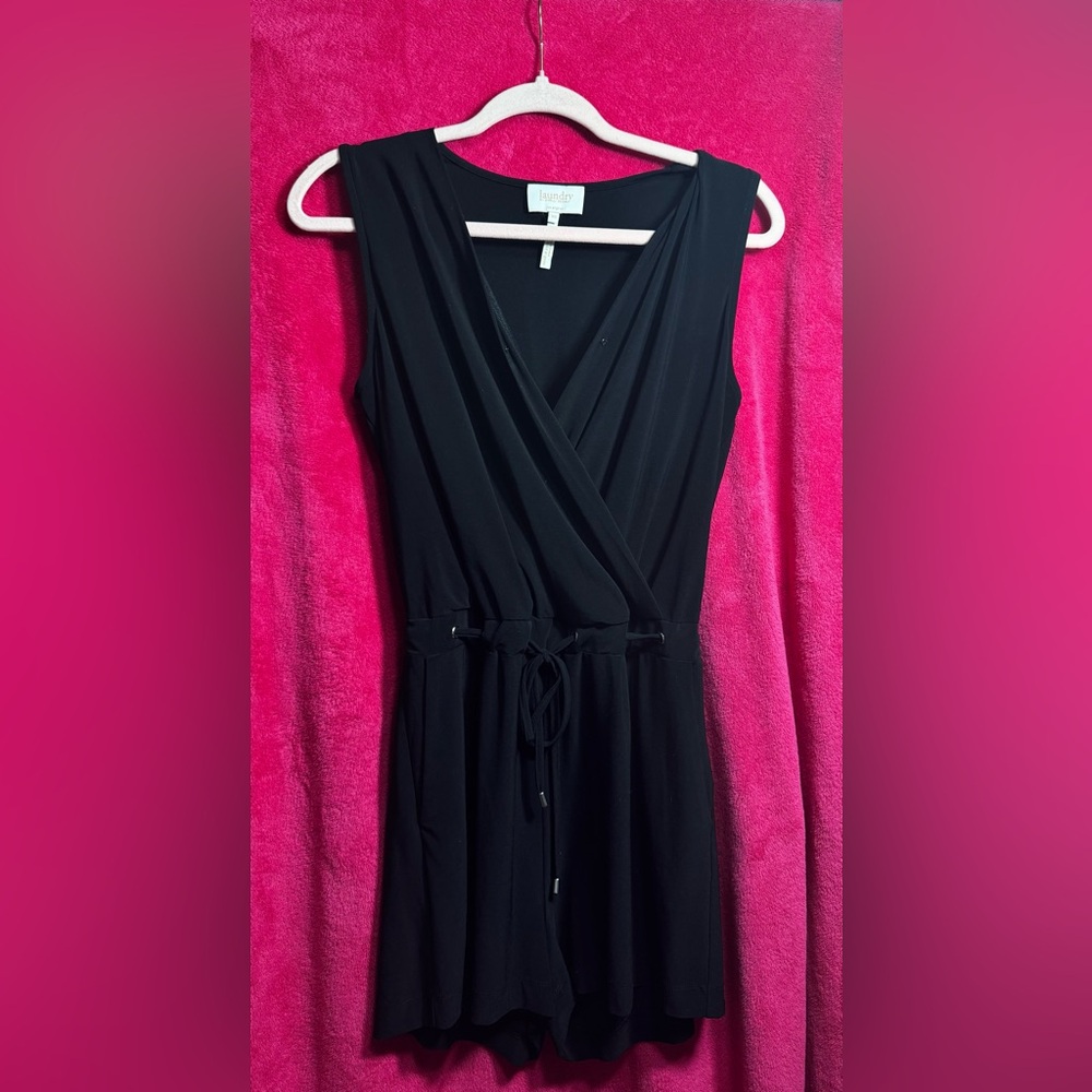 Laundry By Shelli Segal Black Wrap Midi Dress